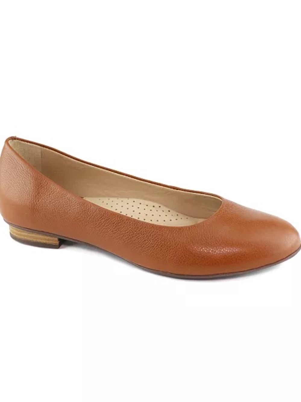 Marc Joseph Cognac Tan Leather Ballet Flats